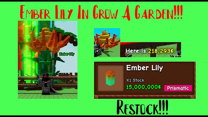 Unlocking The Ember Lily In Grow A Garden Roblox