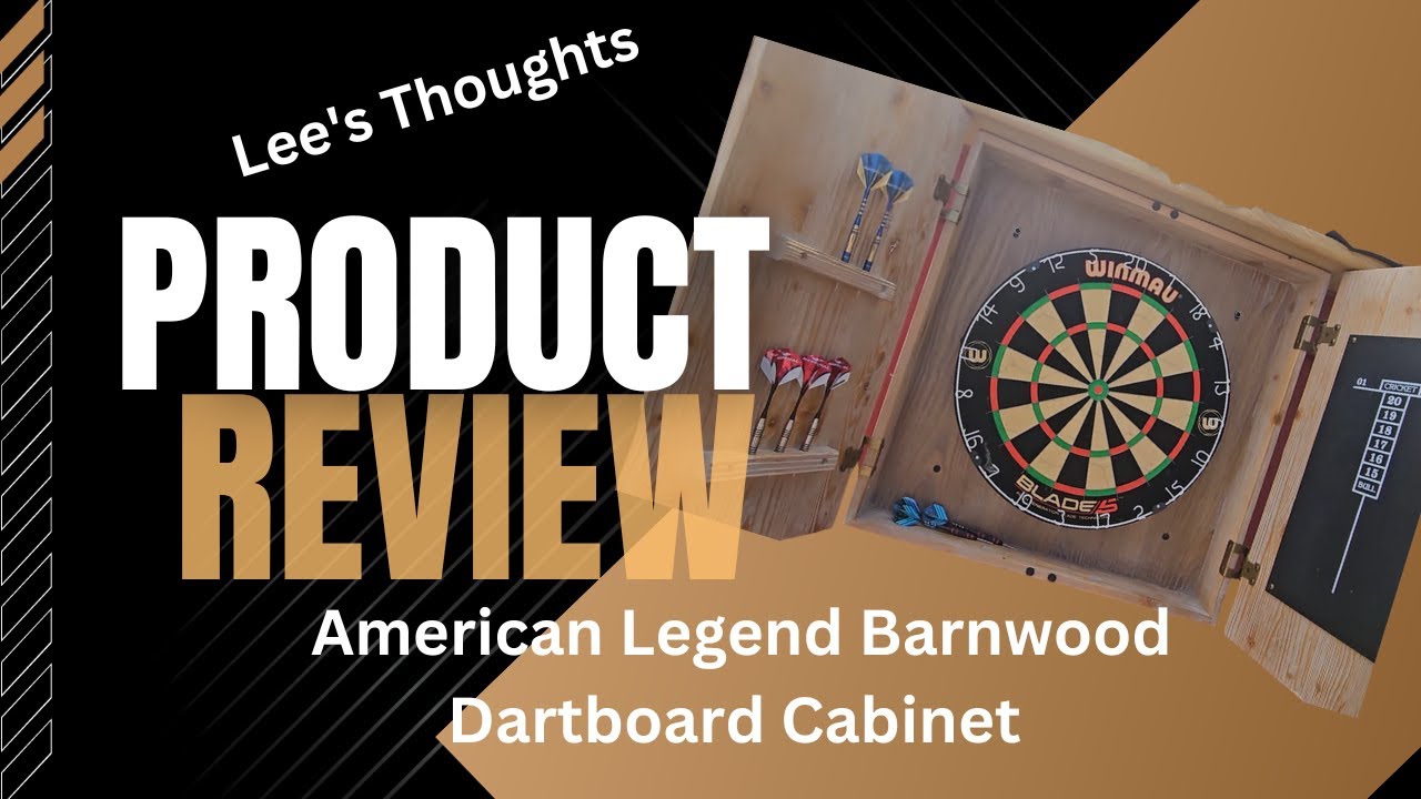 American Legend Barnwood Dartboard Cabinet Stylish Addition to Your Game Room