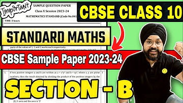 CBSE Sample Paper 2023-24 | Class 10 Maths ( Standard ) Sample Paper Solutions | Board Exam 2023-24