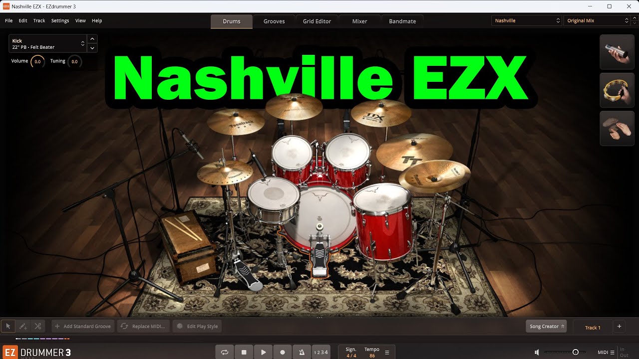 EZDrummer 3 Nashville (EZX) Presets Demo 🔥 | Full Sound Test 2025