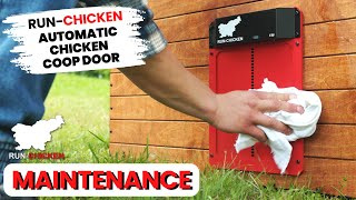 Maintenance of RUN-CHICKEN door