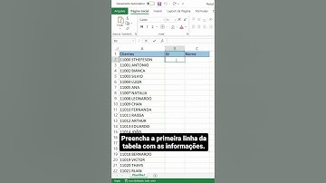 Preenchimento Relâmpago no Excel | #shorts