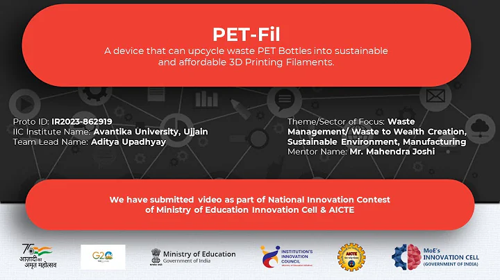 PET-Fil | MoE Yukti 2.0 Innovation Challenge 2023 Submission Video