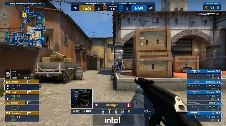 s1mple 4 AWP kills against Faze on Inferno | IEM Cologne | Semifinal