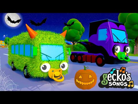 The Halloween Song with Baby Truck | Nursery Rhymes & Kids Halloween Songs | Gecko's Garage