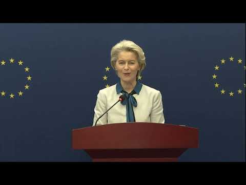 EU-China Summit - Joint press conference by Presidents von der Leyen and Charles Michel