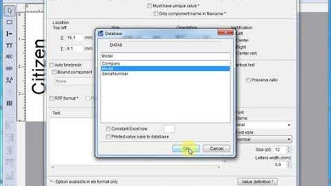 etiLABEL DataBase Excel