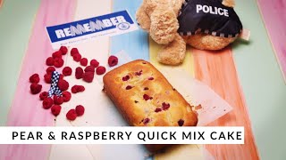 Pear and Raspberry Quick Mix Cake by Matt Sinclair