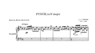 Krebs - Krebs-WV 847, Fugue in G Major w/ score