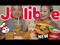 JOLLIBEE Mukbang *New* Deluxe Chicken Sandwich, Chicken Joy with Palabok Fiesta | N.E Let&#39;s Eat