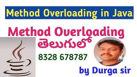 Method overloading in Java telugu|Maha Computers