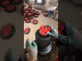 Industrial Hydraulic Press Process: Assembling Solid Rubber Wheels