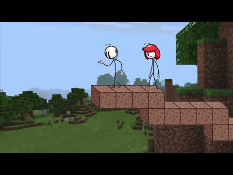 Henry Stickmin and Ellie play minecraft