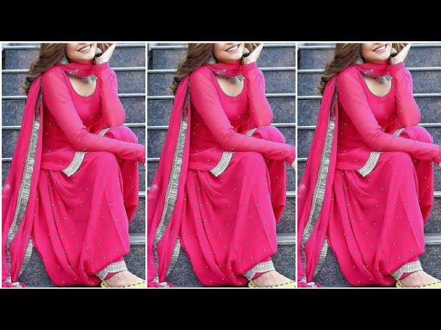 Punjabi Patiyala Salwar Kameez, Dresses, Pure Viscose, Plus Size