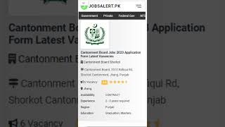Cantonment Board jobs 2023 | New Govt Jobs in Pakistan Cantonment Board jobs 2023 | New Govt Jobs in Pakistan