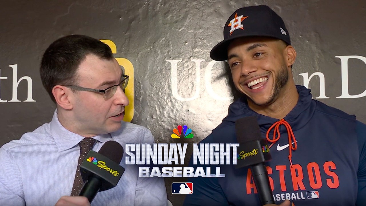 Jeremy Pena: 'Special to watch' Yordan Alvarez (FULL INTERVIEW) | Sunday Night Baseball | MLB on NBC
