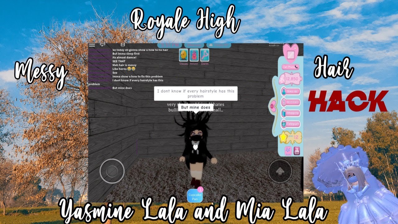 How To Fix Messy Hair In Royale High ROYALE HIGH MESSY HAIR HACK!!| Yasmine Lala And Mia Lala - YouTube