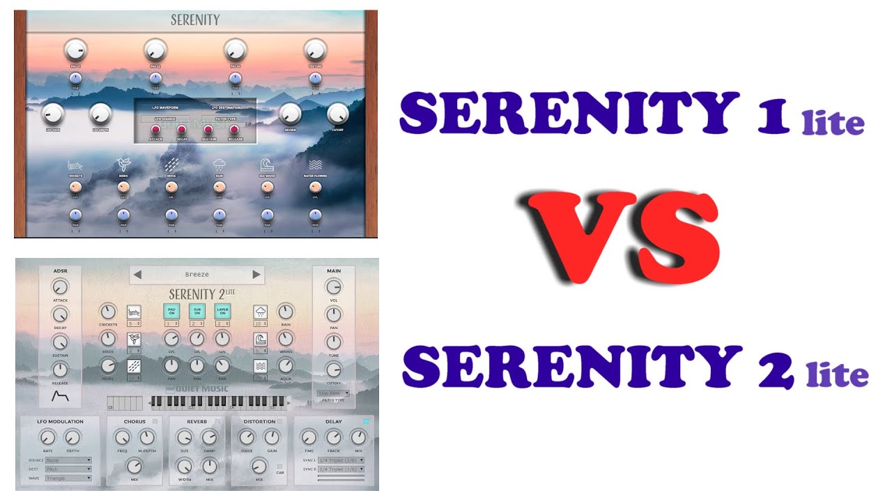 Serenity 1 lite VS Serenity 2 lite | Ultimate FREE ambient, relaxing ...