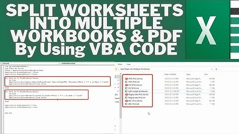 VBA : Split Worksheets into Multiple Workbooks and "PDF"of each Workbook through MACRO