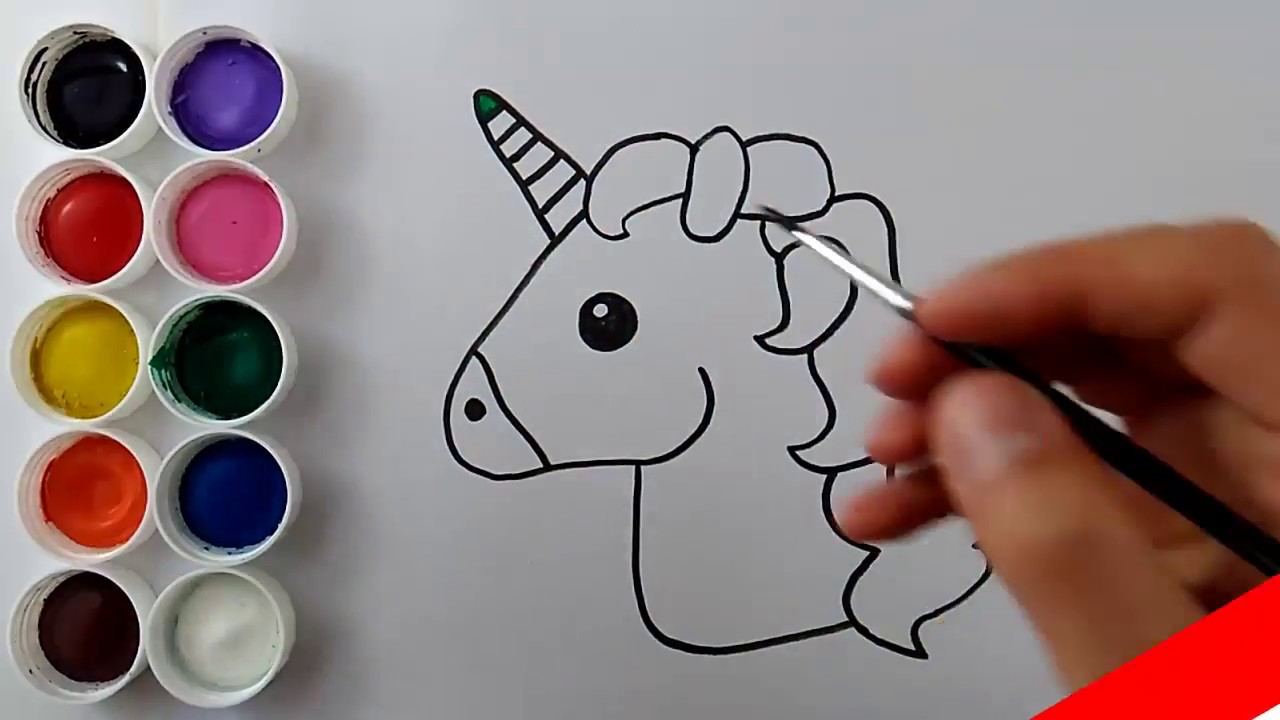 Unicorn Emoji Nasil Cizilir Cizgi Film Karakterleri Ile Renkleri