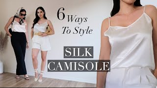 SILK CAMISOLE | 6 Ways To Style It In Summer || Mariana Pineda