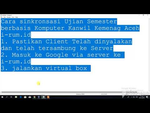 Cara sinkronsasi Ujian Semester Berbasis Komputer Portal Kanwil Kemenag Aceh