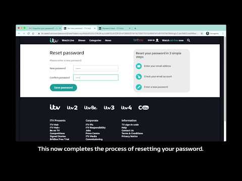 How to reset your ITV Hub password