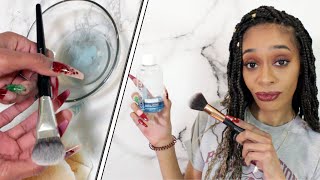 HOW TO CLEAN MAKEUP BRUSHES! BEST MAKEUP BRUSH CLEANER! PERIOD!
