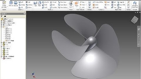 9.5 Schiffsschraube - Inventor 2012 Training - Sweep with path and surface guide - Helix