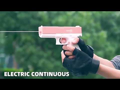 Водяний пістолет електричний акумуляторний Glock Синій, видео 1