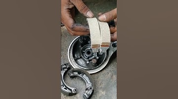 Hero Splendor Plus Rear Brake Shoe Fitting #brake #brakeshoe #automobile