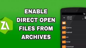 How To Enable Direct Open Files From Archives On ZArchiver App