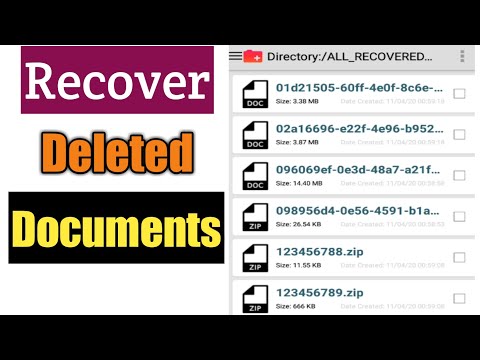 वीडियो: हटाए गए दस्तावेज़ों को कैसे पुनर्प्राप्त करें