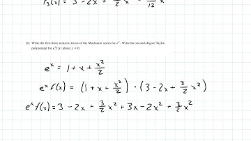 2019 AP Calculus BC Free Response Question 6 Solution [Student]