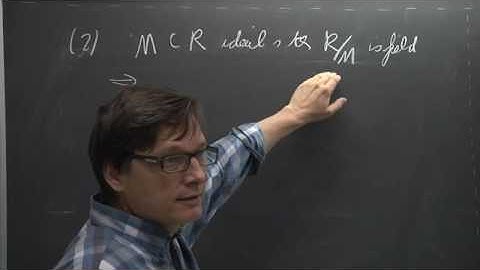 Abstract Algebra - Lothar Göttsche - Lecture 11