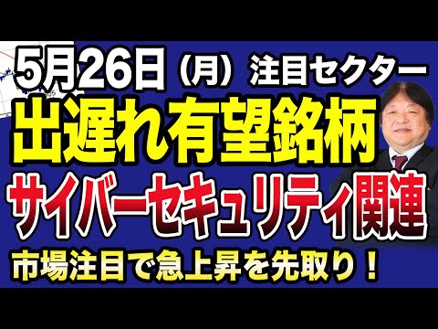 【5月26日の銘柄解説】サイバーセキュリティ関連の有望銘柄の値動きを解説と今後の投資戦略！