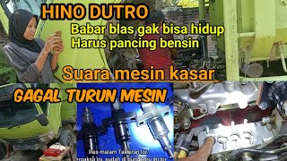 Difficult to start, engine sound is rough and very noisy