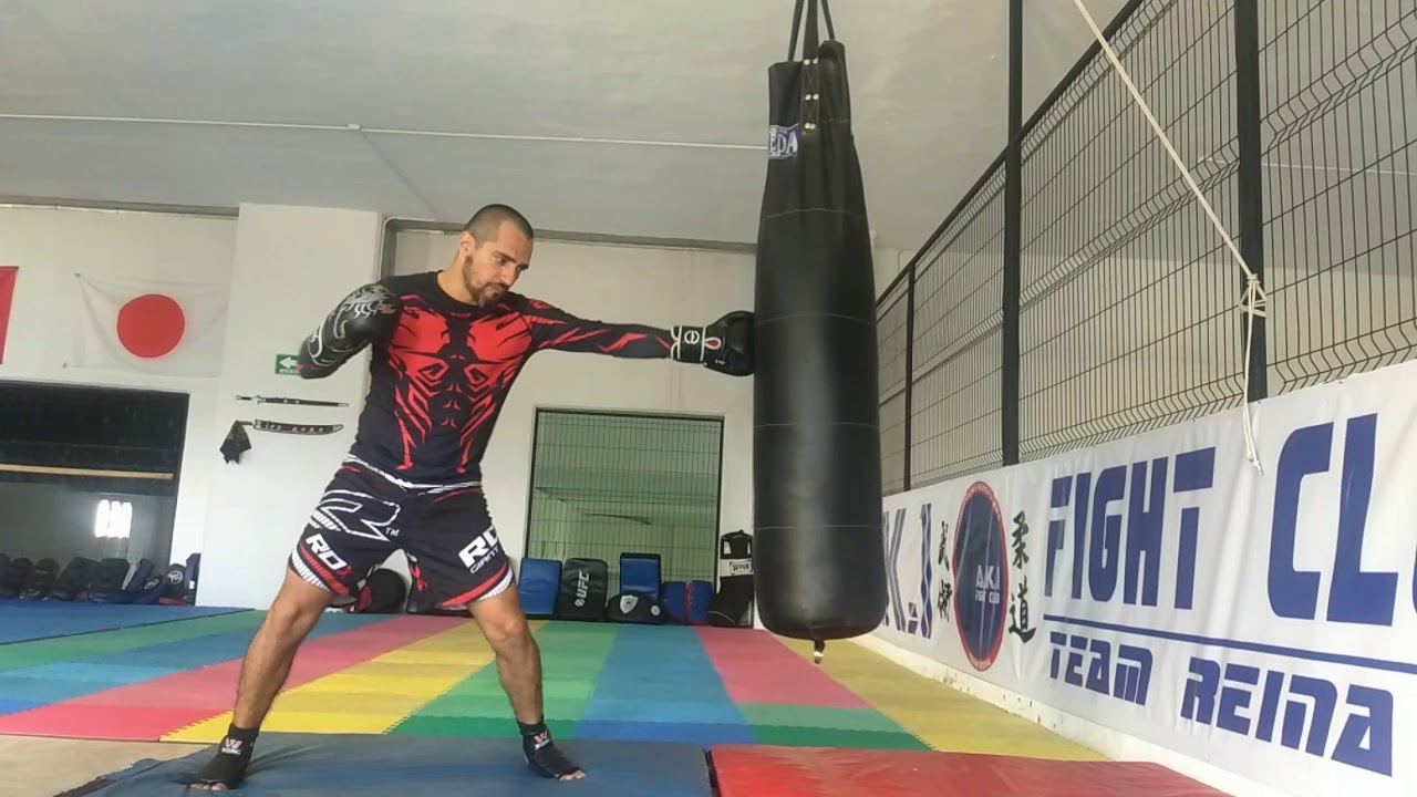 Kickboxing combinación jab, cross hook + lowkick YouTube