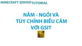 Server Tutorial #64: Gsit | Cho Người Chơi Ngồi - Nằm Trong Minecraft Server | KanCi Gamer
