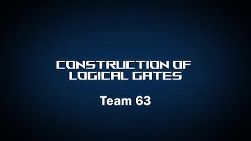 Construction of NOT, AND, OR, NAND gates - Team 63 , SITE 1101 (ADA University)