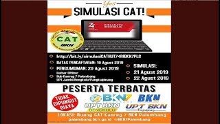 Bagi sobat bkn yg ada di palembang atau sekitarnya, upt siap menggelar
#simulasicatbkn. ingin mengikuti simulasi cat dpt menda...