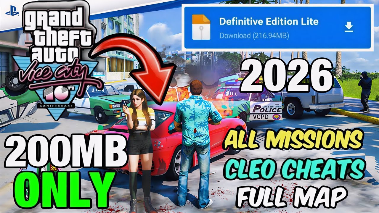GTA VC | Definitive Edition Lite | 4K Graphics Modpack | Support All Devices 2026