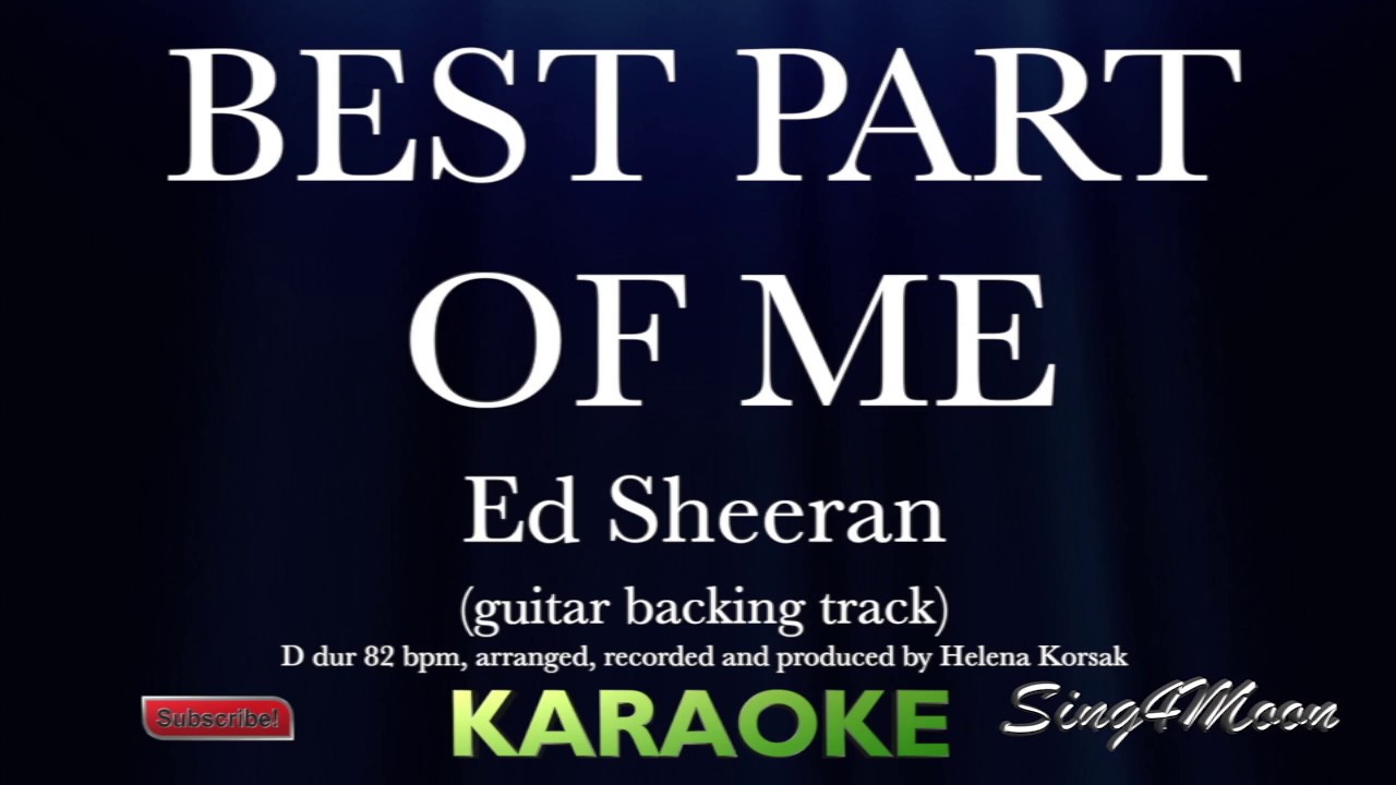 Best Part Of Me karaoke (guitar instrumental) Ed Sheeran YouTube