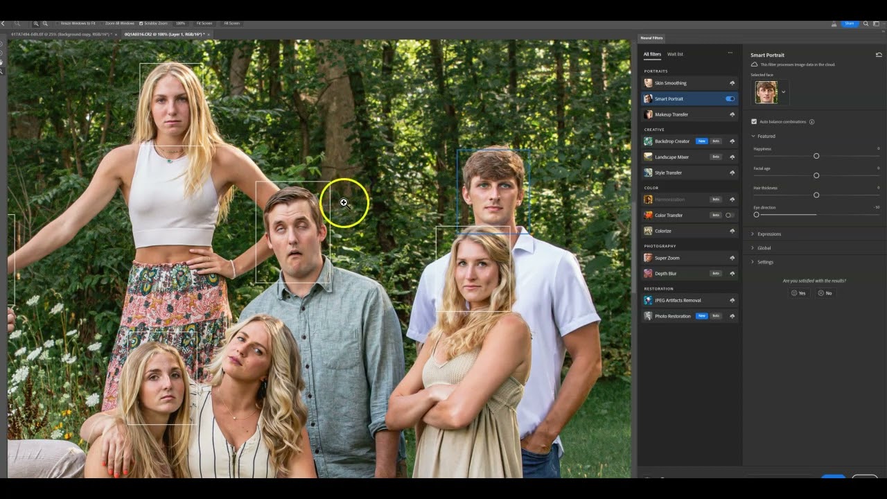 Neural Filters Smart Portrait PS