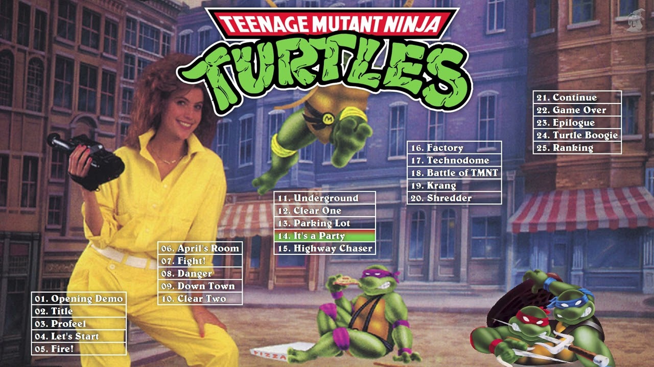 TMNT Soundtrack (Arcade OST, 25 Tracks) Teenage Mutant Ninja Turtles