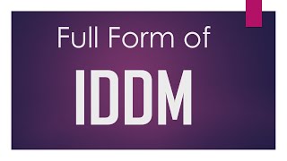 Full form of IDDM-Medical Term
