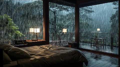 【2M】 LIGHT RAIN Sound for Sleeping in Bedroom | Sleep and Relaxation, Meditation