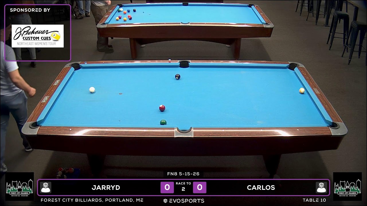 Image of video the JARRYD vs CARLOS - FOREST CITY BILLIARDS - TABLE 10 | EvoSports 13