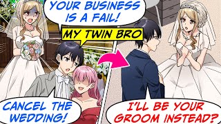 My Twin Bro Eloped at Wedding So I Had to Be Substitute Groom & Help the Bride[RomCom Manga Dub]