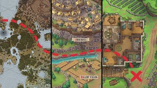 Creating an Interactive Fantasy Worldmap - Region Map and Battlemap combo in FoundryVTT